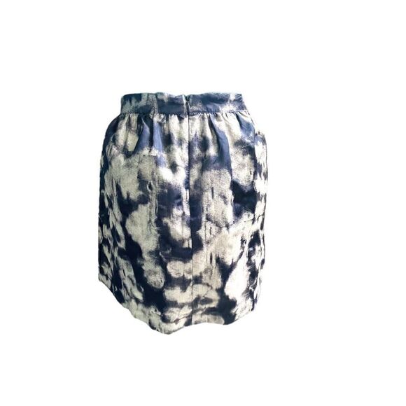 Michael Kors A Line Abstract Pleated Mini Skirt Size 8 - Picture 1 of 3